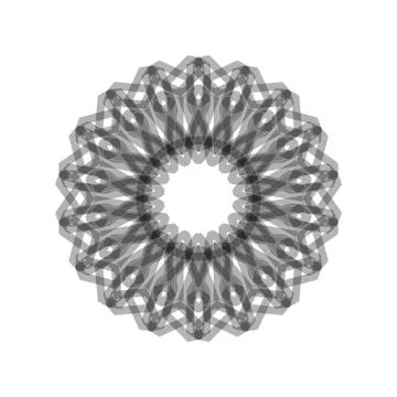 GRAY MANDALA GEOMETRIC (8) Stock Illustration