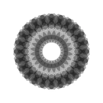 GRAY MANDALA GEOMETRIC (8) Stock Illustration