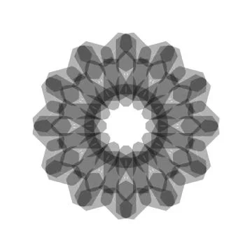 GRAY MANDALA GEOMETRIC (8) Stock Illustration