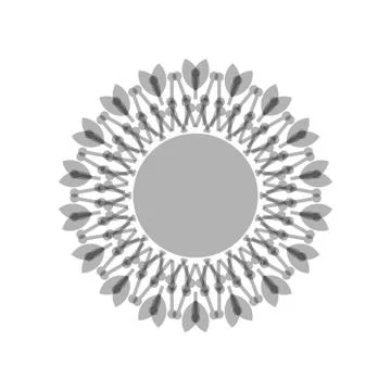 GRAY MANDALA GEOMETRIC (9) Illustrazione stock