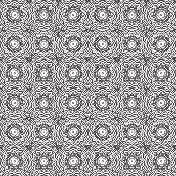 Gray Mandala Pattern Seamless Texture Background Design Stock Illustration