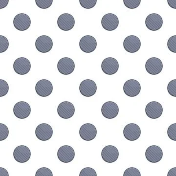 Gray manhole cover repeating pattern on white background Stock Illustration