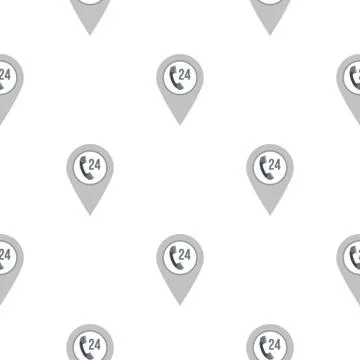 Gray map pointer with phone handset sign pattern イラスト素材