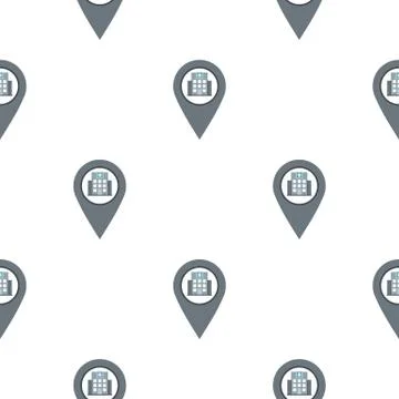 Gray map pointer with symbol hospital pattern flat イラスト素材