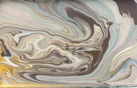Gray marble pattern with golden glitter. Stone ripple texture. Stock Illustration