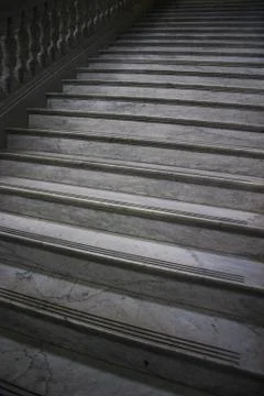 Gray marble staircase Stock Photos