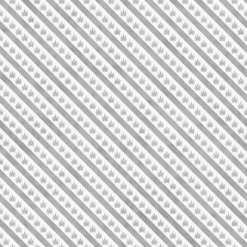 Gray marijuana leaf and stripes pattern repeat background Stock Illustration