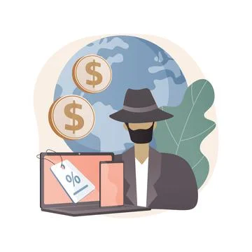 Gray market abstract concept vector illustration. Stock Illustration