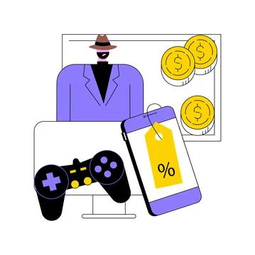 Gray market abstract concept vector illustration. Stock Illustration