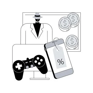 Gray market abstract concept vector illustration. Stock Illustration