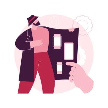 Gray market abstract concept vector illustration. Stock Illustration