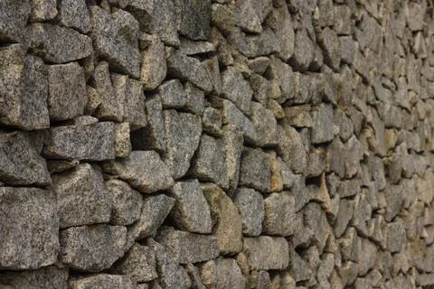 Gray masonry, natural texture. Stock Photos