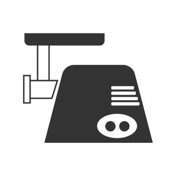 The gray meat grinder icon Stock Illustration