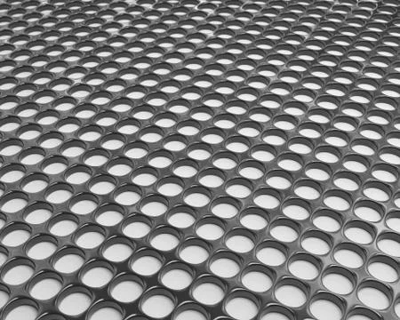Gray metal grid. Stock Photos