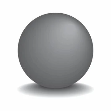 Gray metal sphere Stock Illustration