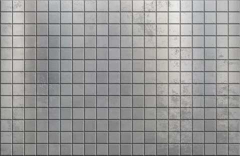 Gray metal texture background with geometric tile pattern Stock-Illustration
