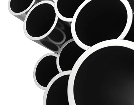 Gray metallic pipes Stock Illustration