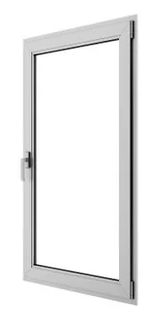 Gray metallic window isolated on white background Stock Illustration