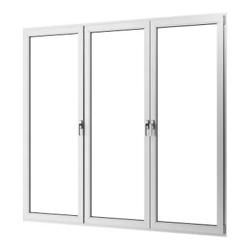 Gray metallic window isolated on white background Stock Illustration