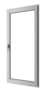 Gray metallic window isolated on white background Stock Illustration