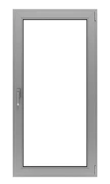 Gray metallic window isolated on white background Stock Illustration