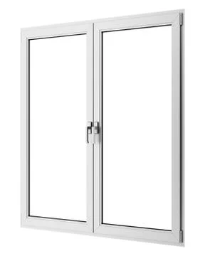 Gray metallic window isolated on white background Stock Illustration