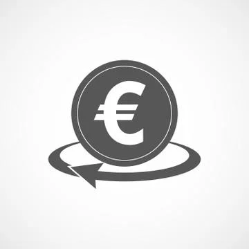 Gray money transfer icon. Vector illustration. Stock Illustration