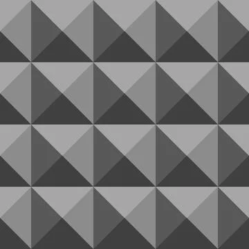 Gray monochrome 3D triangle pattern  Illustrazione stock