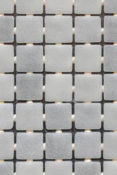Gray mosaic background. Silver Sequins Seamless Background. abstract seamless Foto stock