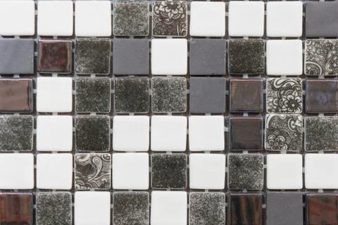 Gray mosaic background. Silver Sequins Seamless Background. abstract seamless Foto stock