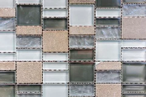Gray mosaic background. Silver Sequins Seamless Background. abstract seamless Foto stock
