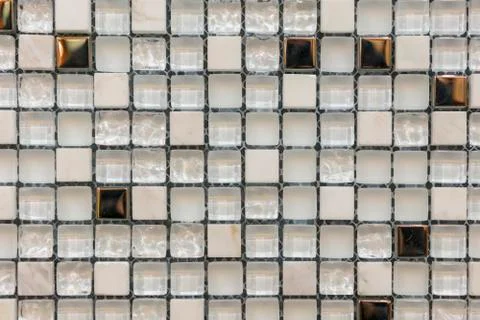 Gray mosaic background. Silver Sequins Seamless Background. abstract seamless Foto stock