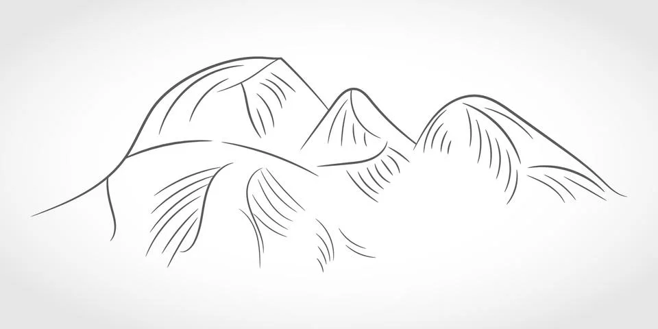 Gray mountain range icon. Vector illustration 스톡 일러스트