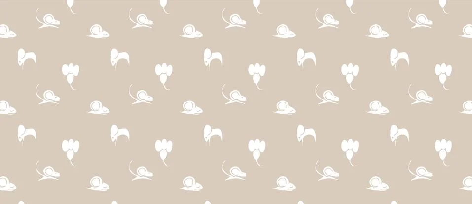 Gray mouses pattern. Vector.rats Chinese new year pattern Illustrazione stock