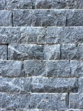 Gray Natural Stone Brick Wall Texture Background Stock Photos