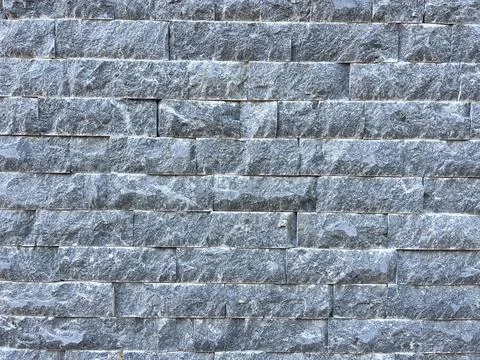 Gray Natural Stone Brick Wall Texture Background Stock-Fotos