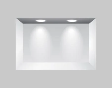 Gray niche for presentations Stock Illustration