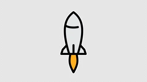 Gray nuclear missile Vídeo Stock 335391144