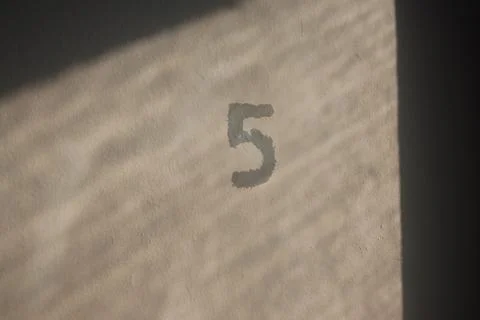 Gray number 5 Stock Photos