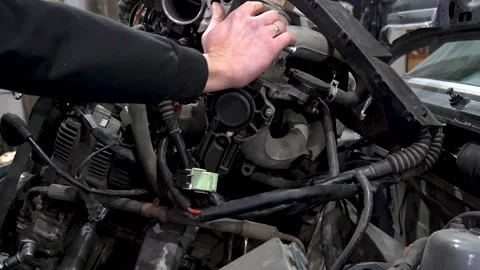 Gray old car for tuning Video stock 220874734