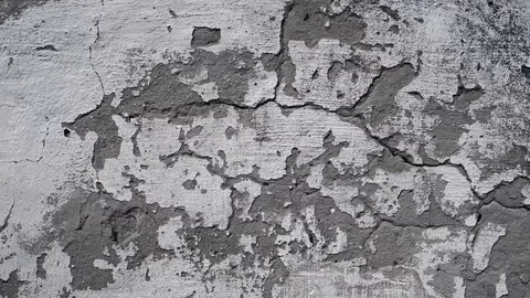 Gray old cracked wall for background. Grunge concrete cement wall Stock Footage 128599068