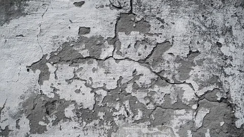 Gray old cracked wall for background. Grunge concrete cement wall Stock Footage 128599353