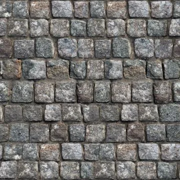 Gray Old Stone Road Surface -Seamless Texture. 写真素材