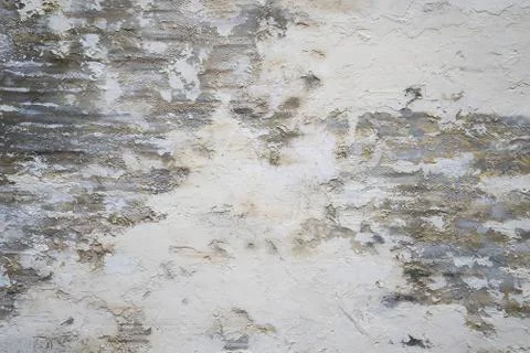 Gray old wall with layers of paint. Concrete texture. Oil paint on canvas Stock Photos