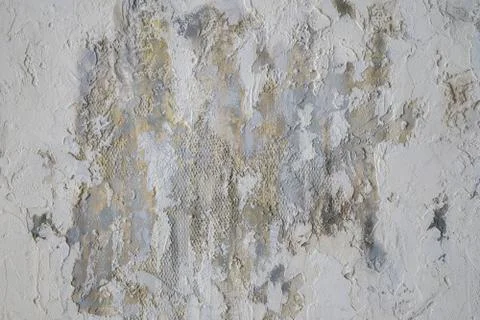 Gray old wall with layers of paint. Concrete texture. Oil paint on canvas Stock Photos