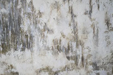 Gray old wall with layers of paint. Concrete texture. Oil paint on canvas Stock Photos