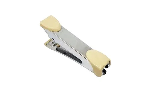 Gray or grey stapler isolated on white background with clipping path. Stock Photos