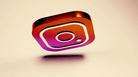 Gray-orange background. Design. Facebook and Instagram icons created in computer 스톡 동영상 221508786