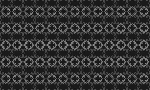 Gray Ornamental Pattern On Black Background For Classic And Elegant Decorat.. Stock Illustration
