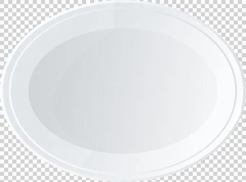 Gray oval serving tray is being shown as 3D render on transparent background, Stock Illustration